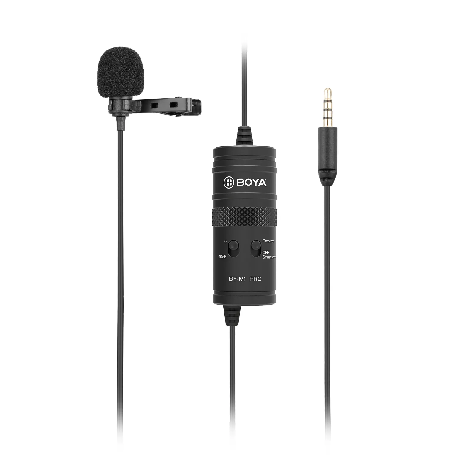 Walimex pro Boya M1 Pro Ansteckmikrofon, Lavaliermikrofon mit Klinkenstecker für Camcorder, Audiorekorder, Smartphone, PC, Mikrofon 65 Hz - 18 kHz, Kugelcharakteristik