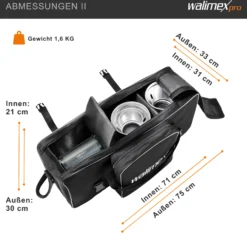 Walimex pro Campaigner 600 HS Set Single - Studioblitz mit 600 Ws Blitzleistung, Blitzgerät HS-Modus, 2,4 GHz Funk, mit Softbox 60 x 90 cm und Lampenstativ, inkl. Transporttasche