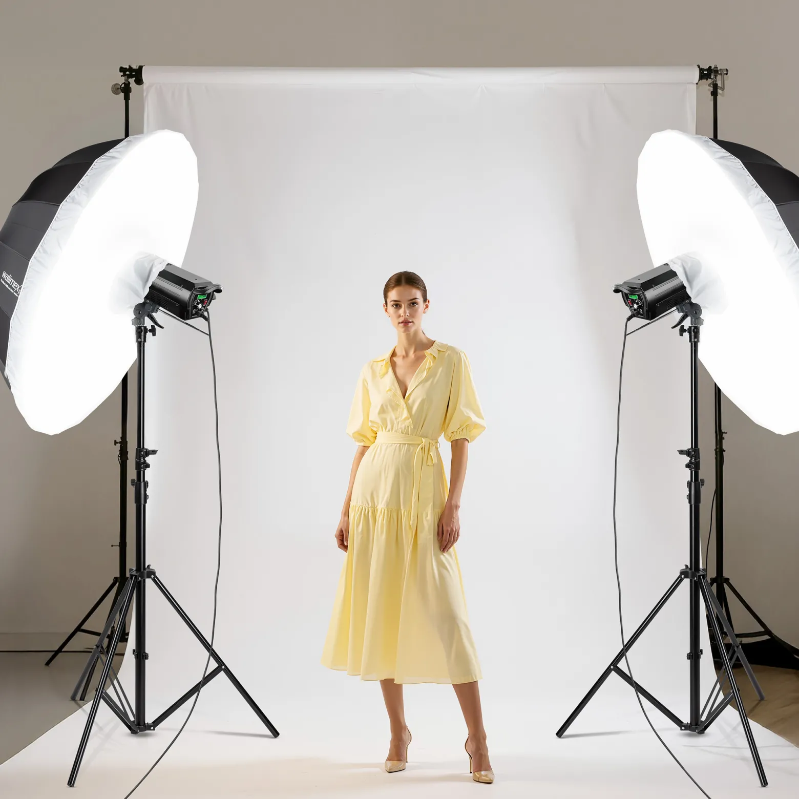 Walimex pro Diffusor für Parabol Reflexschirme Ø 165 cm – Lichtdiffusor für weiches, gleichmäßiges Licht in Fotostudio und Porträtfotografie