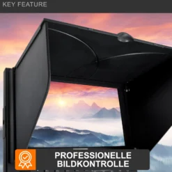 Walimex pro Director LCD HDMI Monitor - 50 x 200 x 141 mm / 7 Zoll / 16:9 / 4:3 - mit Akku und Sonnenblende - für Video DSLR Kamera