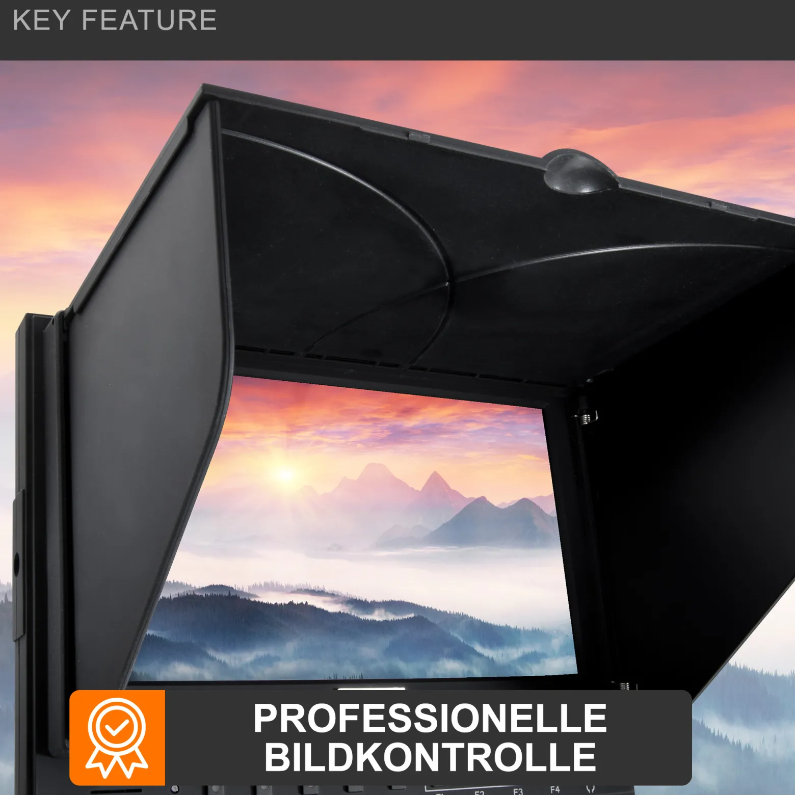 Walimex pro Director LCD HDMI Monitor - 50 x 200 x 141 mm / 7 Zoll / 16:9 / 4:3 - mit Akku und Sonnenblende - für Video DSLR Kamera