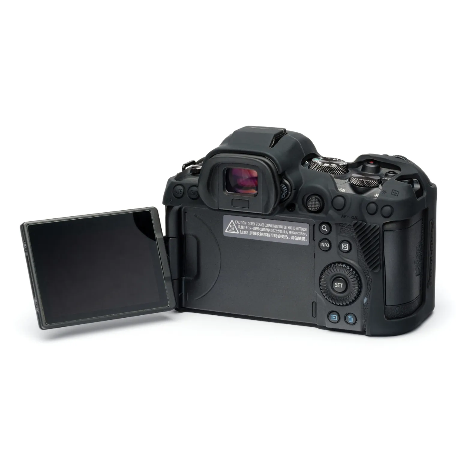 Walimex pro easyCover Kamera Schutzhülle kompatibel mit Canon EOS R5/R6, rutschsichere Silikonhülle, Kameraabdeckung für uneingeschränkte Bedienbarkeit