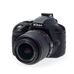 Walimex pro easyCover Kamera Schutzhülle kompatibel mit Nikon D3300/3400, rutschsichere Silikonhülle, Kameraabdeckung für uneingeschränkte Bedienbarkeit