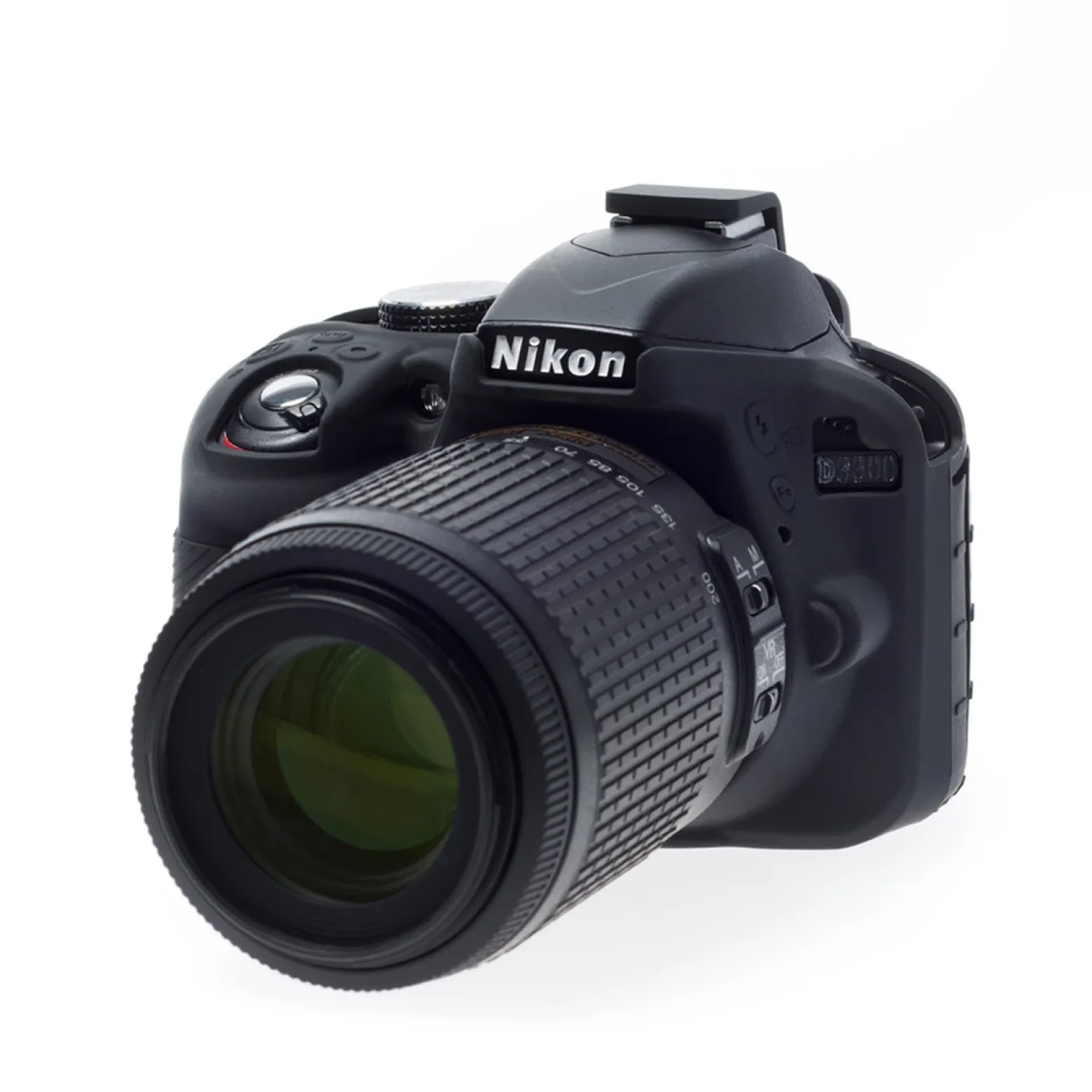 Walimex pro easyCover Kamera Schutzhülle kompatibel mit Nikon D3300/3400, rutschsichere Silikonhülle, Kameraabdeckung für uneingeschränkte Bedienbarkeit