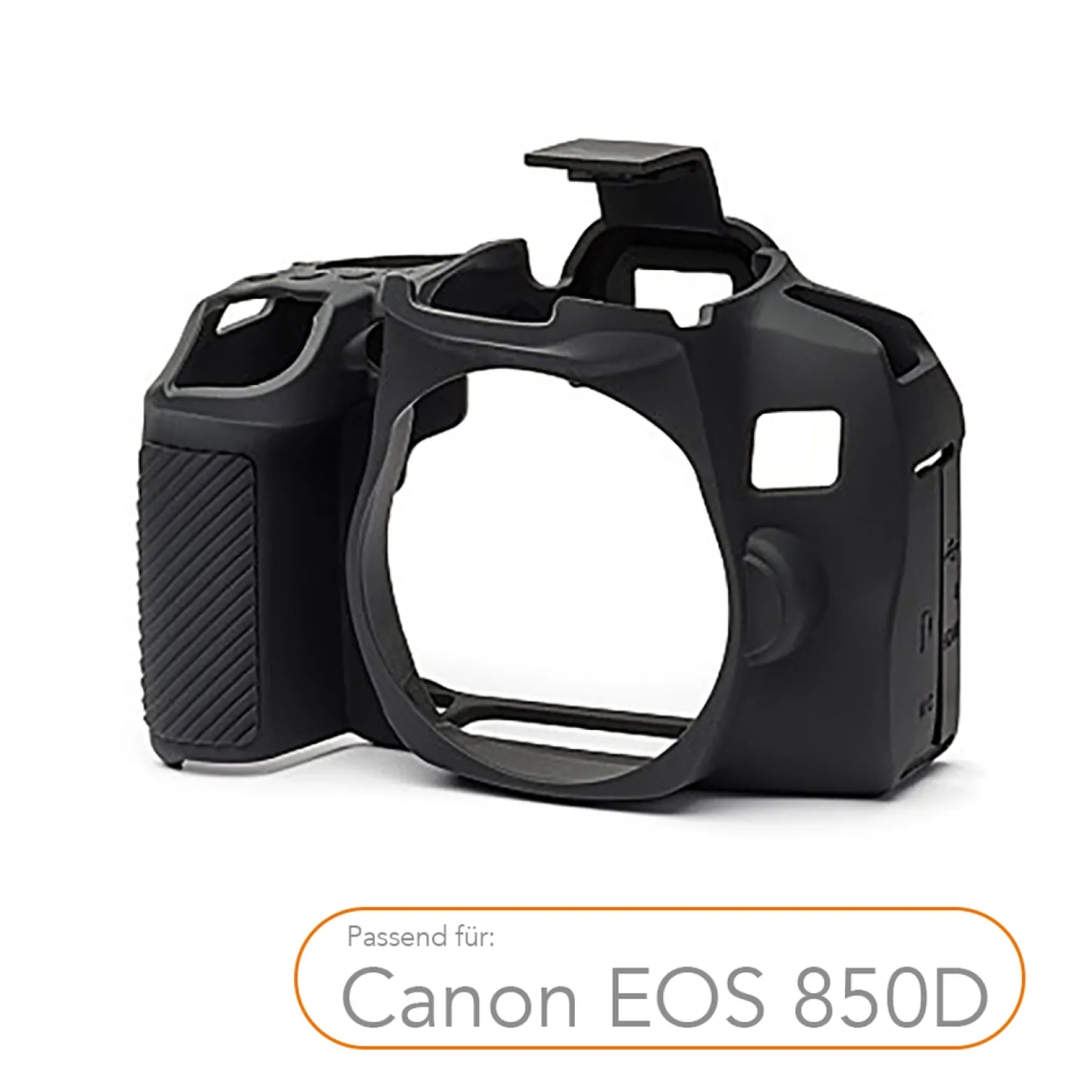 Walimex pro easyCover kompatibel mit Canon EOS 850D – angenehm griffige Silikon-Schutzhülle, Kamera-Abdeckung - passgenau, uneingeschränkte Bedienbarkeit