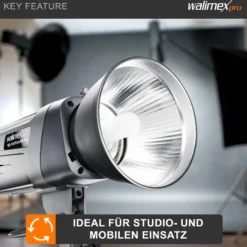Walimex pro Ersatzblitzröhre für den Studioblitz VC-400/600 Typ 2, Leistungsaufnahme 600W, Farbtemperatur 5400-5800 K, Ersatz Blitz leicht zu wechseln
