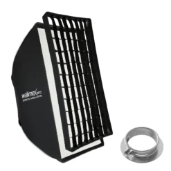 Walimex pro Essential Softbox 60x90cm + Softboxadapter für Profoto (Außendurchmesser: 15,2 cm), um 360° drehbar, einfacher Aufbau, inkl. Grid, Bowens Adapter und Transporttasche