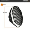 Walimex pro Essential Softbox Octagon 120cm + Adapter Elinchrom 15,2cm, 360°, einfacher Aufbau, inkl. Grid, Bowens Adapter und Transporttasche, ideal für Porträts und Beauty-Aufnahmen