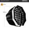 Walimex pro Essential Softbox Octagon 60cm, um 360° drehbar, einfacher Aufbau, inkl. Grid, Bowens Adapter und Transporttasche, ideal für Porträts und Beauty-Aufnahmen