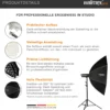 Walimex pro Essential Softbox Octagon 150cm + Adapter Profoto 15,2cm, 360°, einfacher Aufbau, inkl. Grid, Bowens Adapter und Transporttasche, ideal für Porträts und Beauty-Aufnahmen