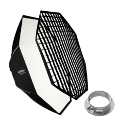 Walimex pro Essential Softbox Octagon 150cm + Adapter Profoto 15,2cm, 360°, einfacher Aufbau, inkl. Grid, Bowens Adapter und Transporttasche, ideal für Porträts und Beauty-Aufnahmen