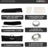 Walimex pro Essential Softbox Octagon 150cm + Softboxadapter für Hensel Expert, um 360° drehbar, inkl. Grid, Bowens Adapter und Transporttasche, ideal für Porträts und Beauty-Aufnahmen