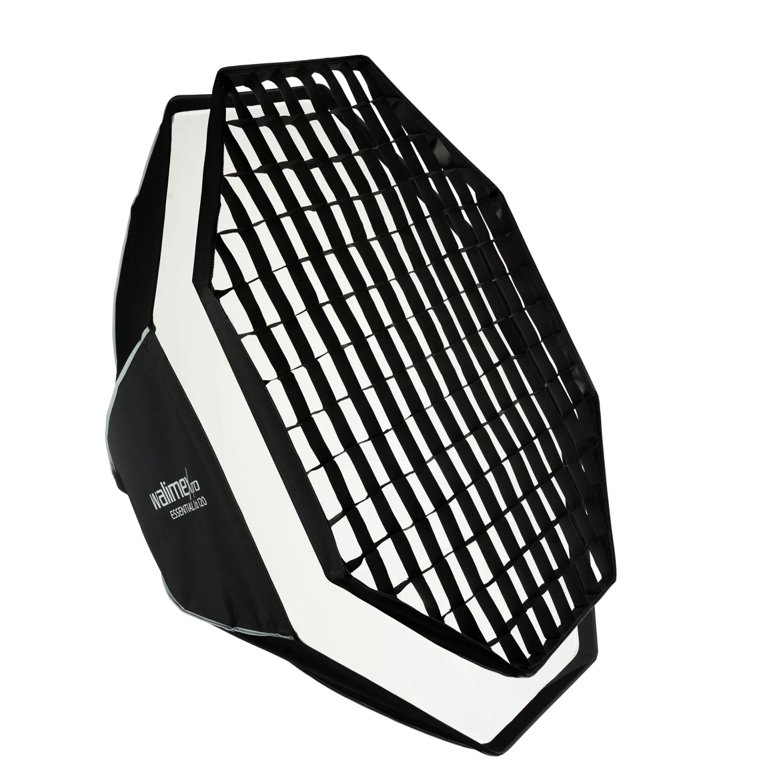 Walimex pro Essential Softbox Octagon 120cm, um 360° drehbar, einfacher Aufbau, inkl. Grid, Bowens Adapter und Transporttasche, ideal für Porträts und Beauty-Aufnahmen