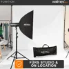 Walimex pro Essential Striplight Softbox 60 x 90 cm, Lichtformer um 360° drehbar, einfacher Aufbau, inkl. Grid, Bowens Adapter und Transporttasche, ideal für Produkt- und Peoplefotografie