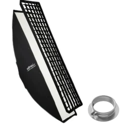 Walimex pro Essential Striplight Softbox 40x180cm + Softboxadapter für Profoto (Außendurchmesser: 15,2 cm), um 360° drehbar, einfacher Aufbau, inkl. Grid, Bowens Adapter und Transporttasche