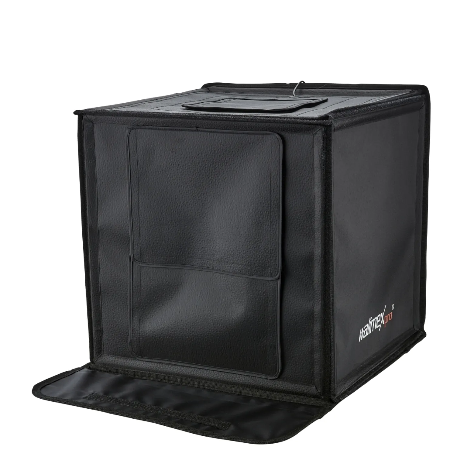 Walimex pro faltbarer LED Aufnahmewürfel 40 x 40 cm mobiles Fotostudio mit LED-Beleuchtung, 4 Hintergründen & Diffusor