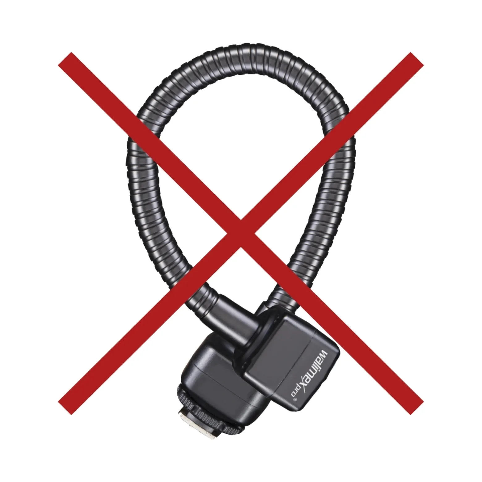 Walimex pro flexibler TTL Schwanenhals - 340 x 40 x 40 mm - aus Metall - Blitzhalterung für Blitzschuh TTL-fähiger Kameras/Blitze - kompatibel mit Nikon