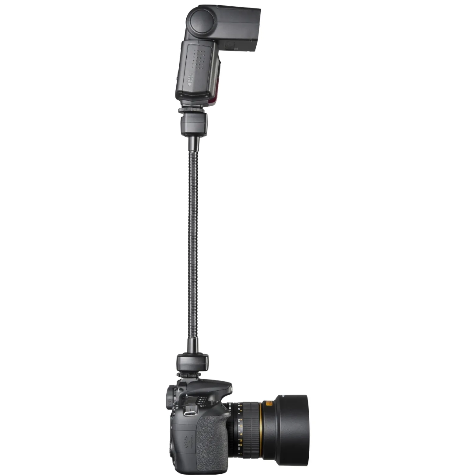 Walimex pro flexibler TTL Schwanenhals - 340 x 40 x 40 mm - aus Metall - Blitzhalterung für Blitzschuh TTL-fähiger Kameras/Blitze - kompatibel mit Nikon