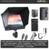 Walimex pro Full HD Monitor Director III - 7 Zoll / 17 x 176 x 130 mm - inkl. 1x Akku / 1/4" Gewinde - mit HDMI und AV Eingang, IPS-Panel, Peaking Zebra Histogramm