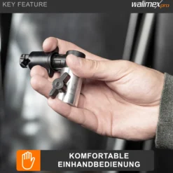 Walimex pro Halter Faltreflektor mit 5/8 Zoll Spigot, Reflektorhalter und Hintergrund Halterung bis 1,5 cm, für Lampenstativ, Studio und On Location