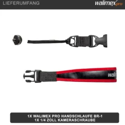 Walimex pro Handschlaufe BR-1 - 330 x 30 x 20 mm - aus weichem Neopren - mit 1/4