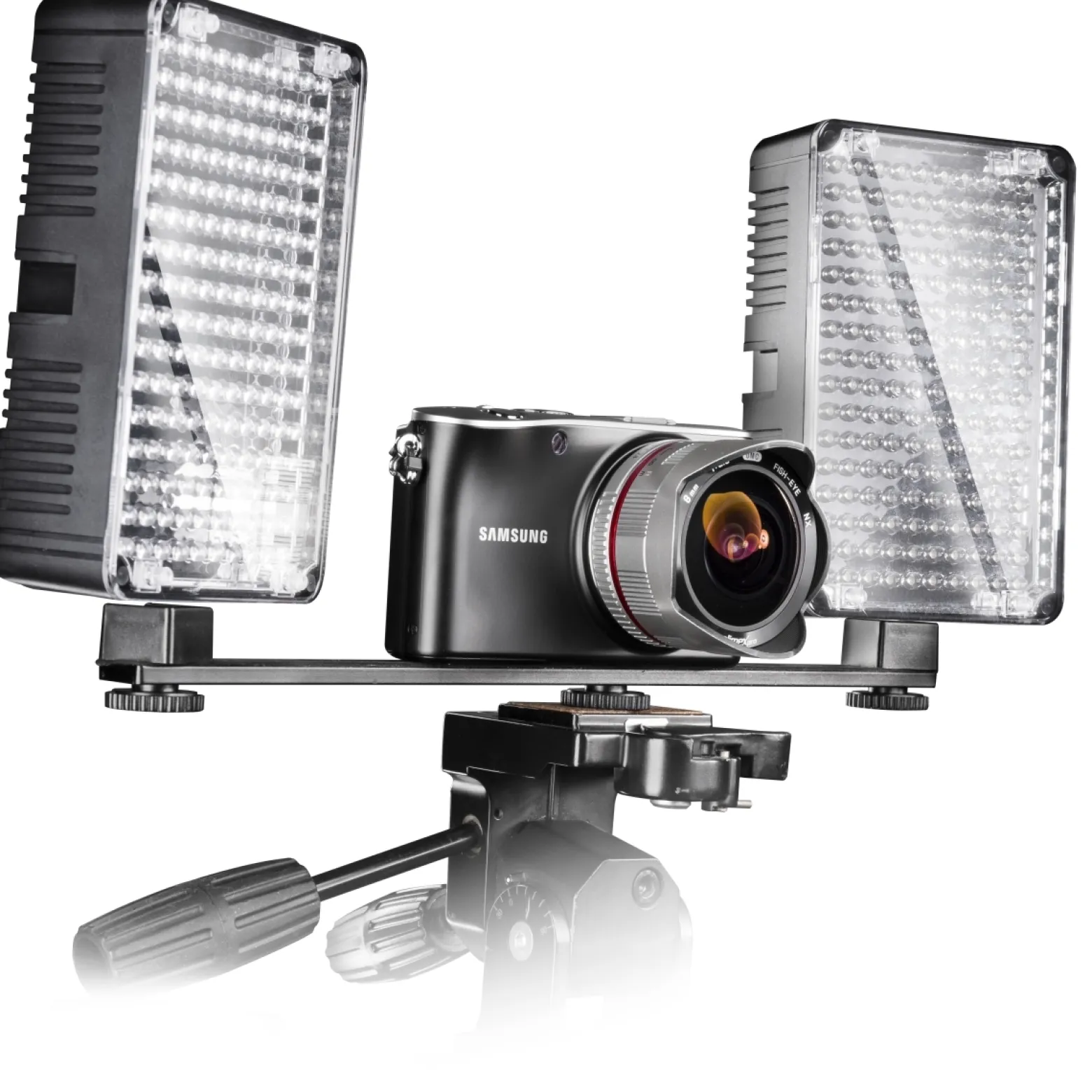 Walimex pro Hilfsschiene gerade für 2 LED Leuchten