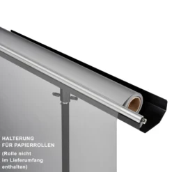 Walimex pro Hintergrund Halterung für Lampenstative belastbar bis 5 kg, Hintergrundsystem aus Aluminium für Kartonhintergründen bis 1,35 m