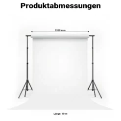 Walimex pro Hintergrundkarton 1,35 x 10 m weiß, robuster Fotohintergrund aus Karton, Fotoleinwand als Backdrop für Fotostudio, reflexfrei, strapazierfähig, ideal für Produktfotografie