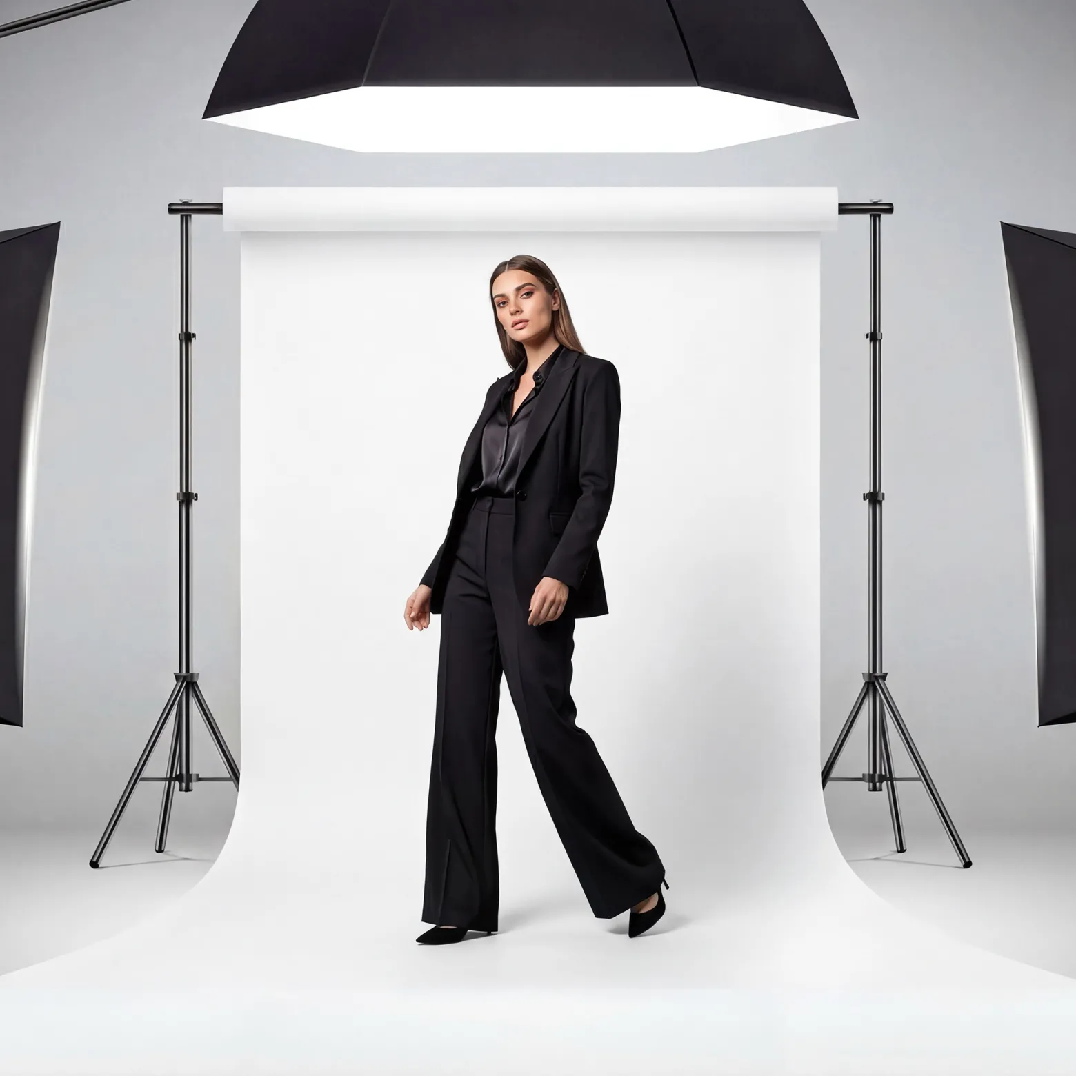 Walimex pro Hintergrundkarton 1,35 x 10 m weiß, robuster Fotohintergrund aus Karton, Fotoleinwand als Backdrop für Fotostudio, reflexfrei, strapazierfähig, ideal für Produktfotografie