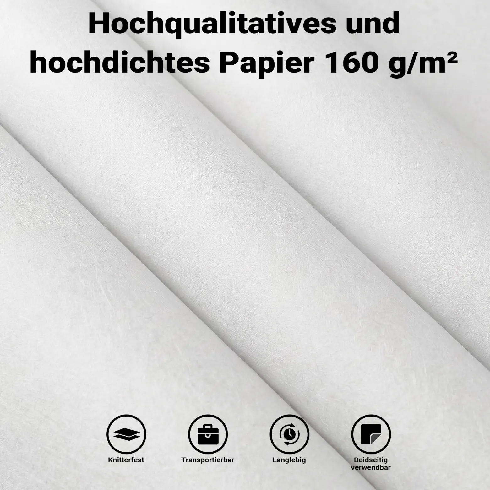 Walimex pro Hintergrundkarton 1,35 x 10 m weiß, robuster Fotohintergrund aus Karton, Fotoleinwand als Backdrop für Fotostudio, reflexfrei, strapazierfähig, ideal für Produktfotografie