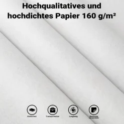 Walimex pro Hintergrundkarton 2,60 x 10 m weiß, robuster Fotohintergrund aus Karton, Fotoleinwand als Backdrop für Fotostudio, reflexfrei, strapazierfähig, ideal für Produktfotografie