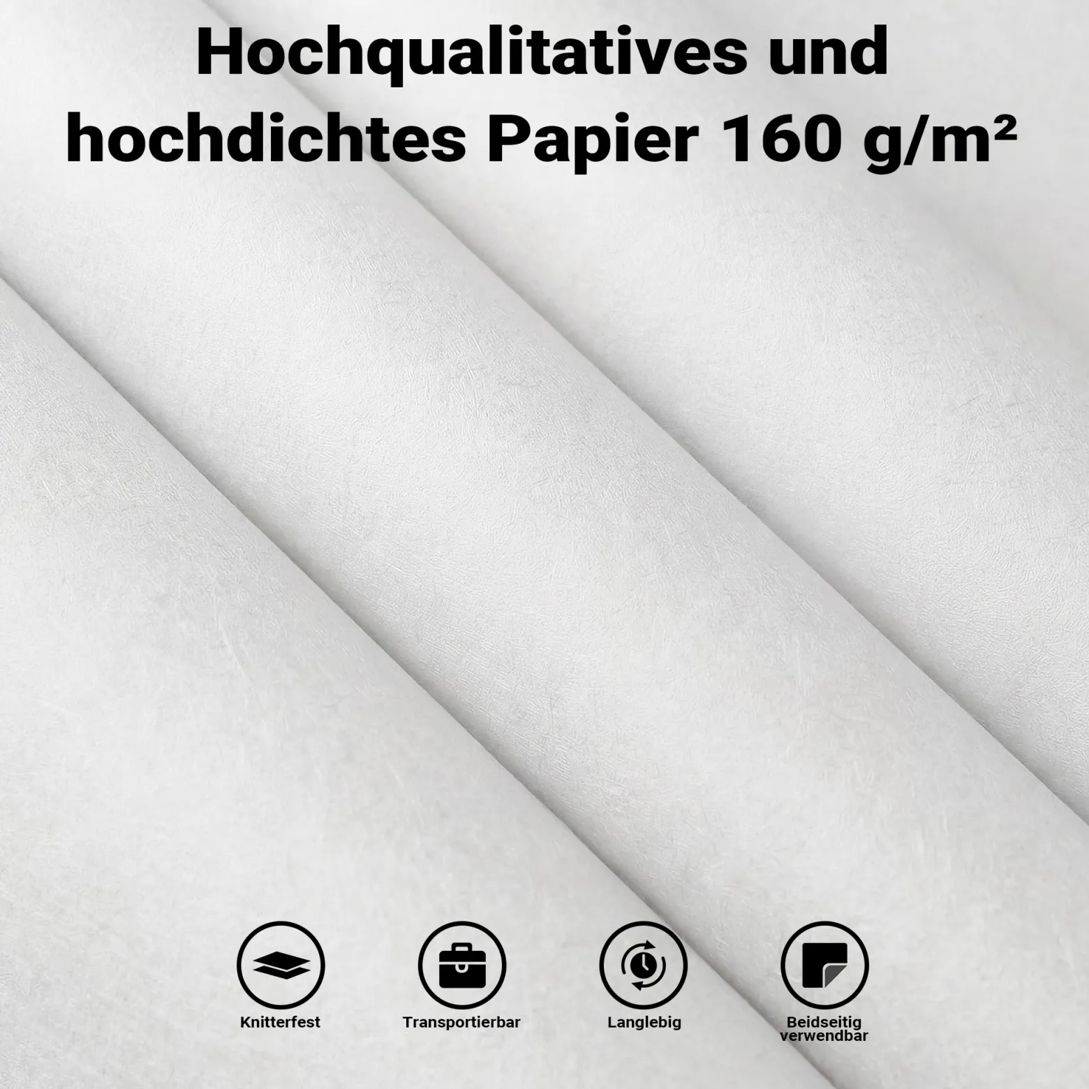 Walimex pro Hintergrundkarton 2,60 x 10 m weiß, robuster Fotohintergrund aus Karton, Fotoleinwand als Backdrop für Fotostudio, reflexfrei, strapazierfähig, ideal für Produktfotografie