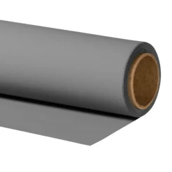 Walimex pro Hintergrundkarton 1,35 x 10 m grau, robuster Fotohintergrund aus Karton, Fotoleinwand als Backdrop für Fotostudio, reflexfrei, strapazierfähig, ideal für Produktfotografie