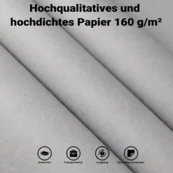 Walimex pro Hintergrundkarton 2,60 x 10 m light grey, robuster Fotohintergrund aus Karton, Fotoleinwand als Backdrop für Fotostudio, reflexfrei, strapazierfähig, ideal für Produktfotografie