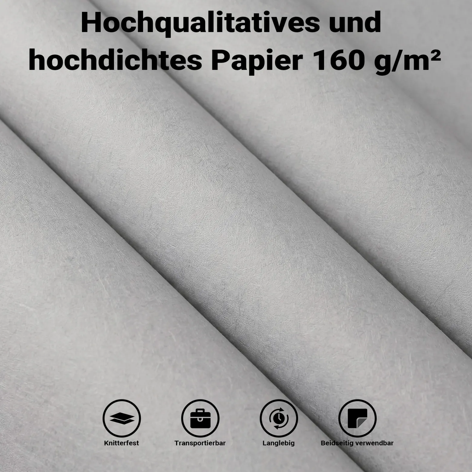 Walimex pro Hintergrundkarton 2,60 x 10 m light grey, robuster Fotohintergrund aus Karton, Fotoleinwand als Backdrop für Fotostudio, reflexfrei, strapazierfähig, ideal für Produktfotografie
