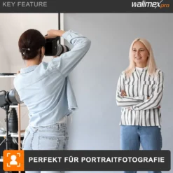 Walimex pro Hintergrundkarton 2,60 x 10 m grau, robuster Fotohintergrund aus Karton, Fotoleinwand als Backdrop für Fotostudio, reflexfrei, strapazierfähig, ideal für Produktfotografie
