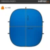 Walimex pro 2 in 1 Falthintergrund grün/ blau 200 x 230 cm, robuster Fotohintergrund mit Federring, faltbarer Hintergrund für Fotostudio mit Transporttasche