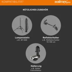 Walimex pro 2 in 1 Falthintergrund grün/ blau 150 x 210 cm, robuster Fotohintergrund mit Federring, faltbarer Hintergrund für Fotostudio mit Transporttasche