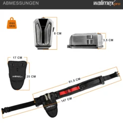Walimex pro Kamera Hüftgurt mit V-Dock Argus – Tragegurt mit Holster für Fotoshooting und Outdoor Fotografie – V Clip Kameraholster mit Bauchgurt