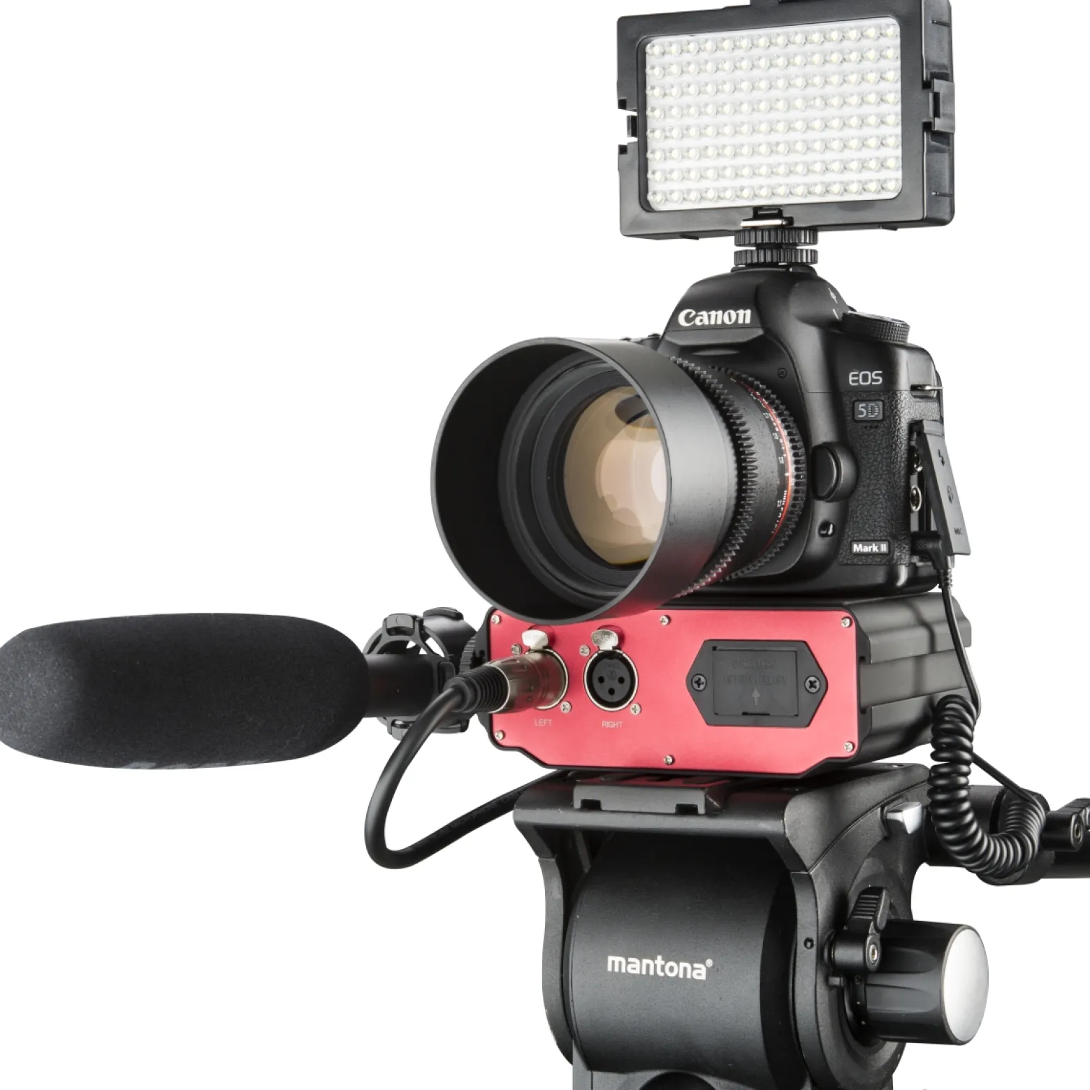 Walimex pro 2 Kanal XLR Audioadapter 101 - 87 x 80 x 52 mm - mit 2 Audio Eingängen, Kopfhörerbuchse, Mono/Stereo Modus, Ground und LINE/MIC - für optimale Tonkontrolle - Camcorder DSLR