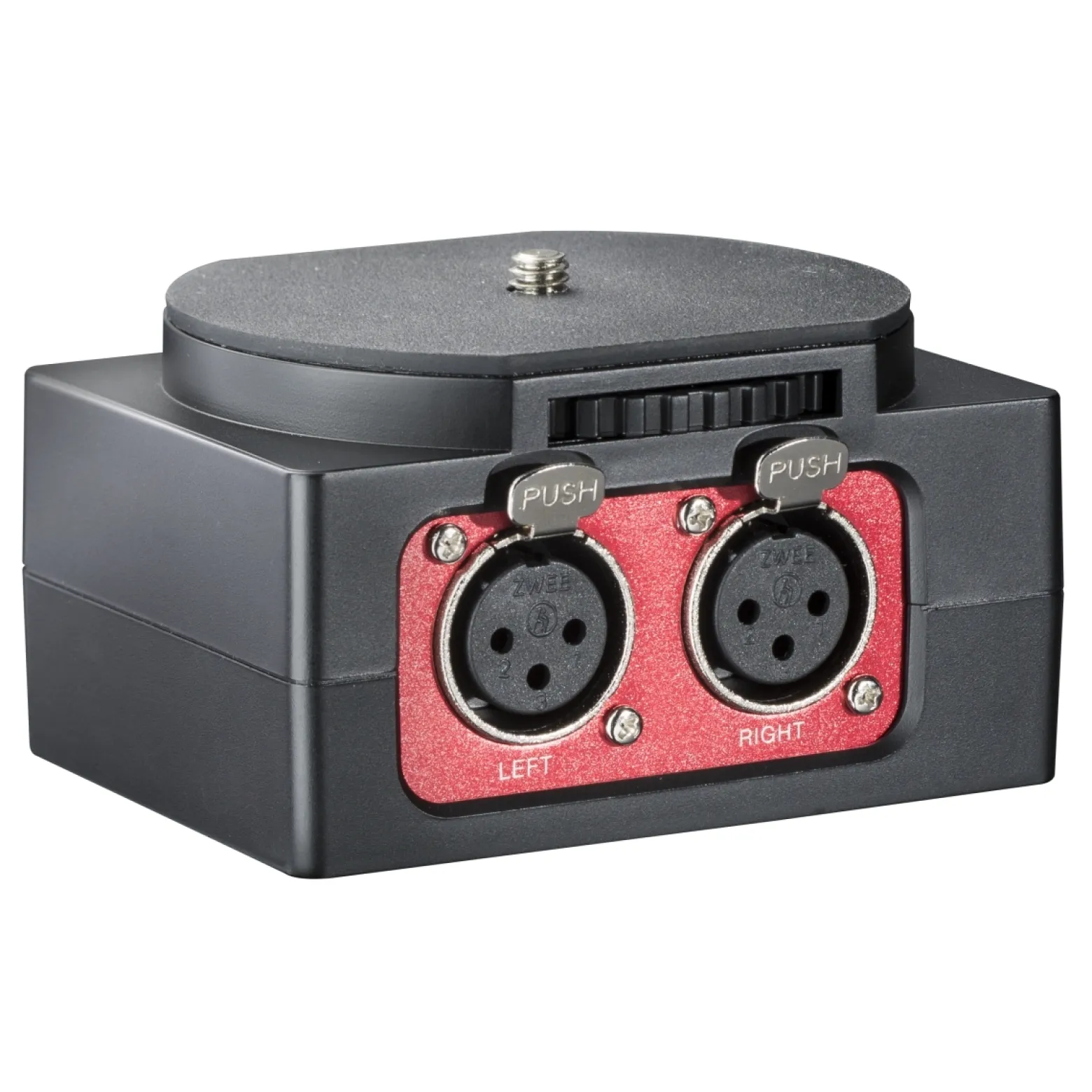 Walimex pro 2 Kanal XLR Audioadapter 101 - 87 x 80 x 52 mm - mit 2 Audio Eingängen, Kopfhörerbuchse, Mono/Stereo Modus, Ground und LINE/MIC - für optimale Tonkontrolle - Camcorder DSLR