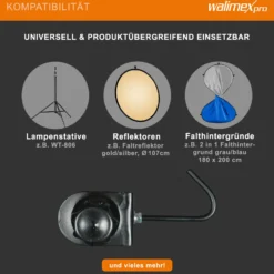 Walimex pro Klemmhaken 85 x 40 x 110 mm max. Ø 4 cm für Hintergrund, Stangen, Reflektoren, Stative und Autopole