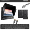 Walimex pro LCD Monitor Director II 9,7' Professioneller Video Screen 24,6 cm mit 1920 x 1080 Pixel, Full HD, 8-fach Zoom, HDMI Out - für Video DSLR Kamera