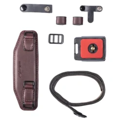 Walimex Pro Leder Handschlaufe Arca Swiss kompatibel für DSLR und Systemkamera mit Basisplatte aus Metall gepolstert
