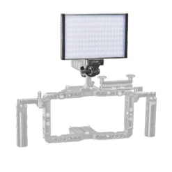 Walimex pro LED Niova 150 Bi Color Videoleuchte inkl. Akku, On-Camera Fotolampe 15 W, Videolicht mit einstellbarer Farbtemperatur 3200-566 K, Studiolicht dimmbar