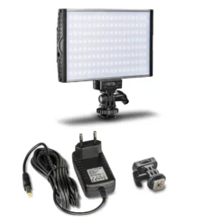 Walimex pro LED Niova 150 Bi Color Videoleuchte inkl. Netzteil, On-Camera Fotolampe 15 W, Videolicht mit einstellbarer Farbtemperatur 3200-566 K, Studiolicht dimmbar