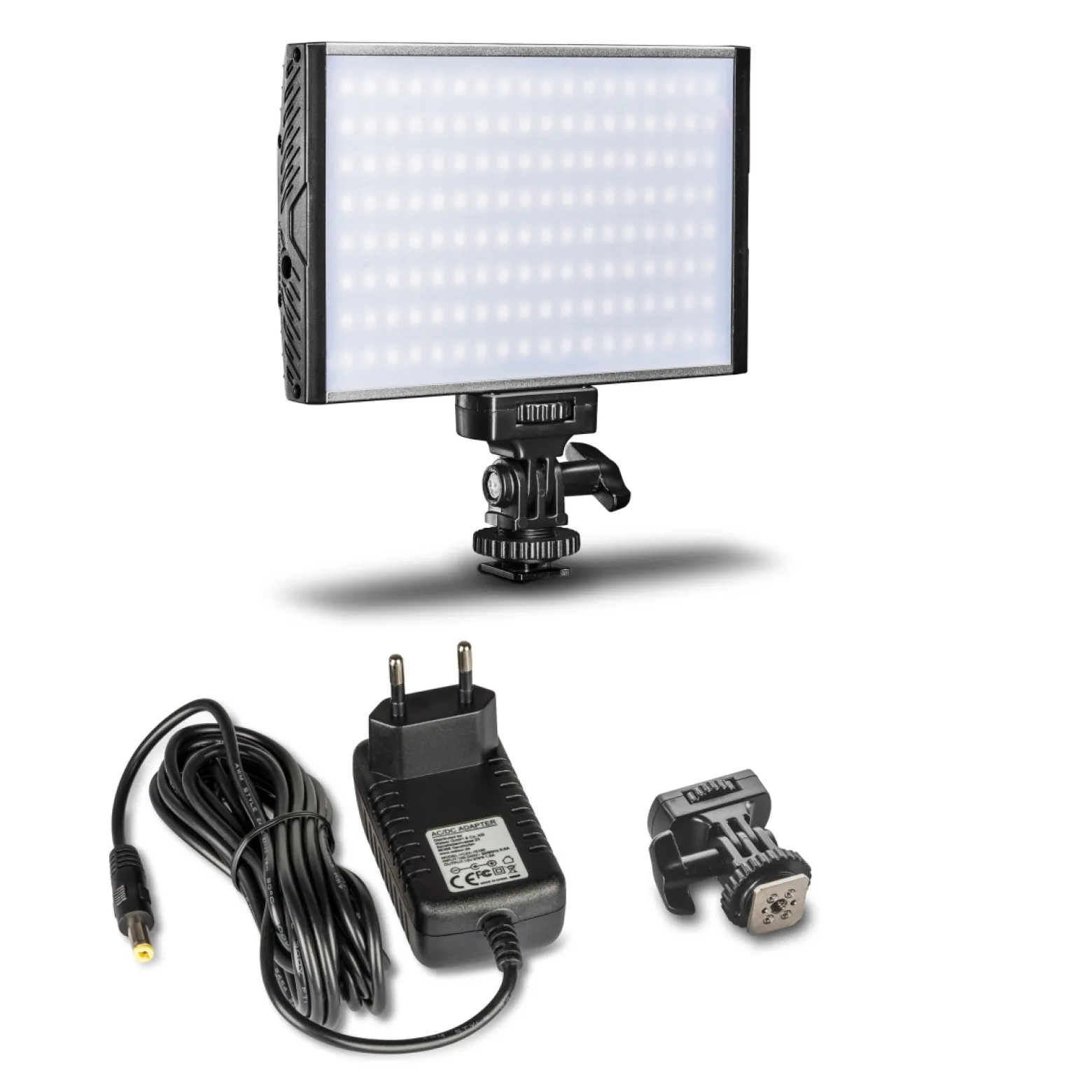 Walimex pro LED Niova 150 Bi Color Videoleuchte inkl. Netzteil, On-Camera Fotolampe 15 W, Videolicht mit einstellbarer Farbtemperatur 3200-566 K, Studiolicht dimmbar