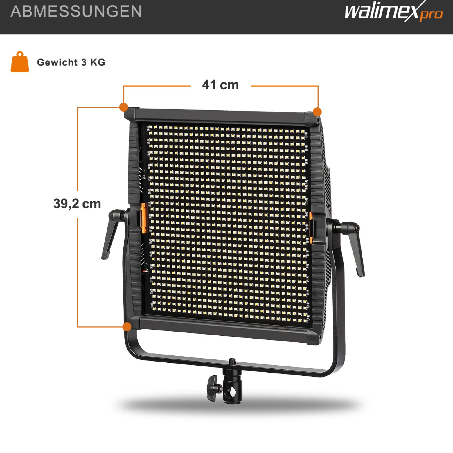 Walimex pro LED Niova 100-F Pro 100 W Bi-Color Flächenleuchte, dimmbare Videoleuchte, Studioleuchte mit weichem Licht, Fotolicht mit Fernbedienung