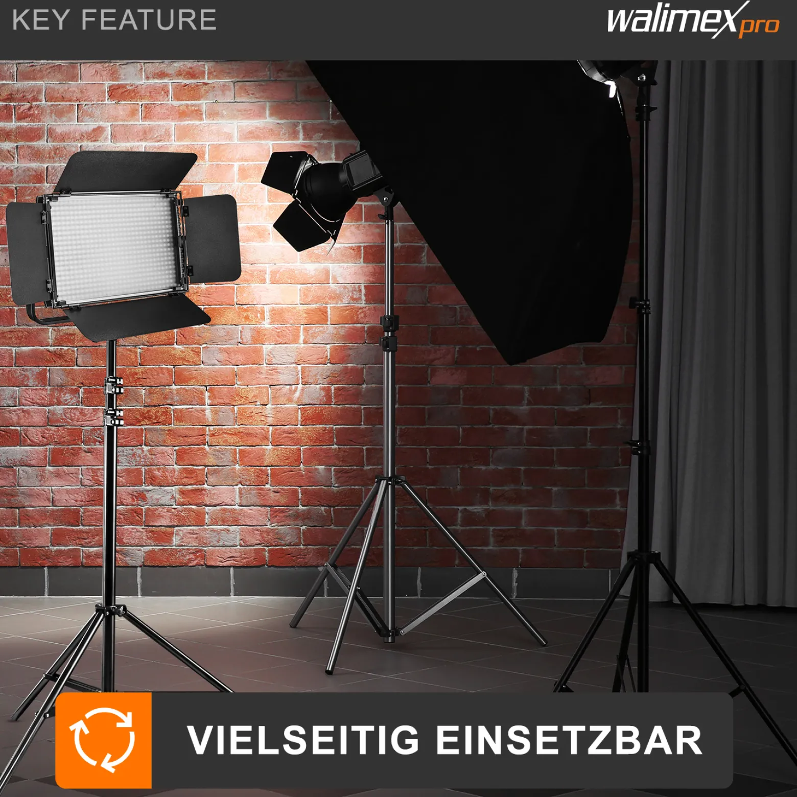 Walimex pro LED Niova 600 Plus Bi-Color Flächenleuchte, dimmbare Videoleuchte, Studioleuchte mit Fernbedienung, mobiles Dauerlicht inkl. Transporttasche
