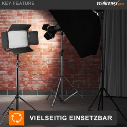 Walimex pro LED Niova 900 Plus Daylight Videoleuchte 54 W, dimmbare Flächenleuchte, professionelle Leuchte mit Tageslicht, Studioleuchte mit Fernbedienung